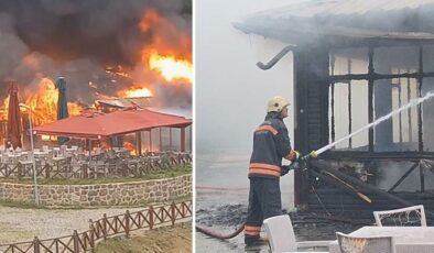 Trabzon’da Sera Gölü kıyısındaki sosyal tesiste yangın