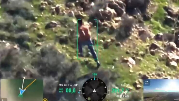 Kendini tarlaya vurunca kaçabileceğini sanan hükümlü, dron yardımı ile yakalandı