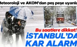 Meteoroloji ve AKOM’dan peş peşe uyarılar: İstanbul’a kar geliyor!