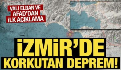 Son Dakika: İzmir’de 5.1 büyüklüğünde deprem!