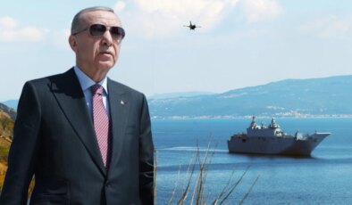 Çanakkale’deki törende tüyleri diken diken eden görüntü! Zafer geçişine TCG Anadolu da katıldı