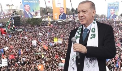 Cumhurbaşkanı Erdoğan’dan Konya’da gövde gösterisi! Seçim mitingine 110 bin kişi katıldı