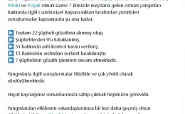 Orman Yangınlarıyla İlgili 22 Şüpheli Gözaltına Alındı