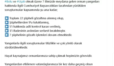 Orman Yangınlarıyla İlgili 22 Şüpheli Gözaltına Alındı